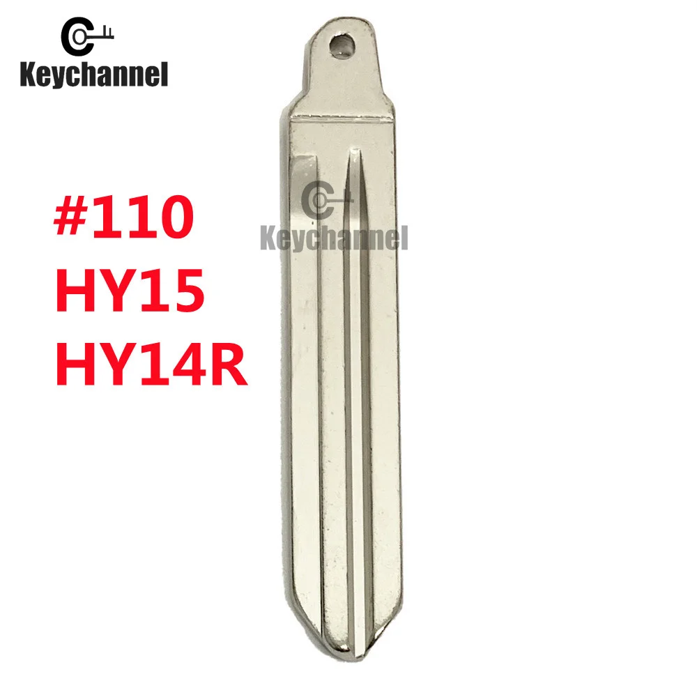 10pcs/lot #110 Original Car Key Blade HY14R HY15 Right Side Uncut Flip Blank for Hyundai Kia K2 K3 K5 Remote Replacement Key