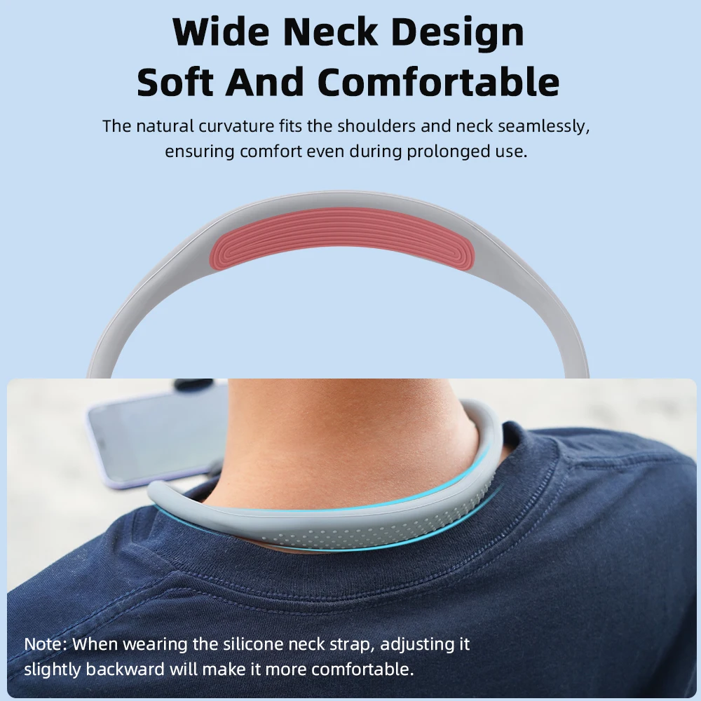 حامل رقبة Flymile لكاميرا DJI Action 5/Gopro 13/Insta360/حامل رقبة للهاتف لتسجيل الفيديو الداخلي والخارجي POV Vlog