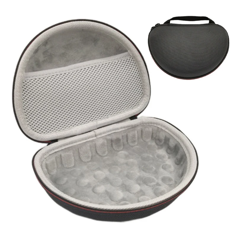 For JBL Live 400BT/460NC/Tune 670NC/520BT Headphone Case Shockproof Oxford Fabric Storage Pouch - Black+Grey Lining