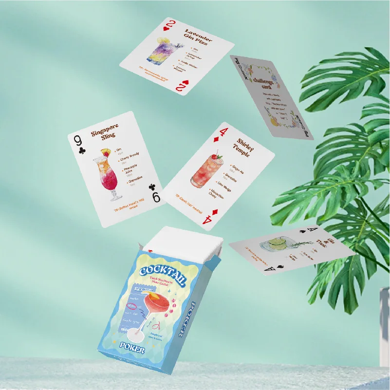 

Mini Cards Cocktail Poker Creative Unique Fun for Teens Adults All Seasons Party Game Ideal Birthday Festive Tiny Gift for DIY