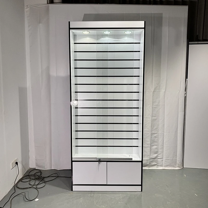 Keway Phone Display Stand Aksesoris Ponsel Rak Display Rak Furnitur Toko Ponsel dengan Lampu