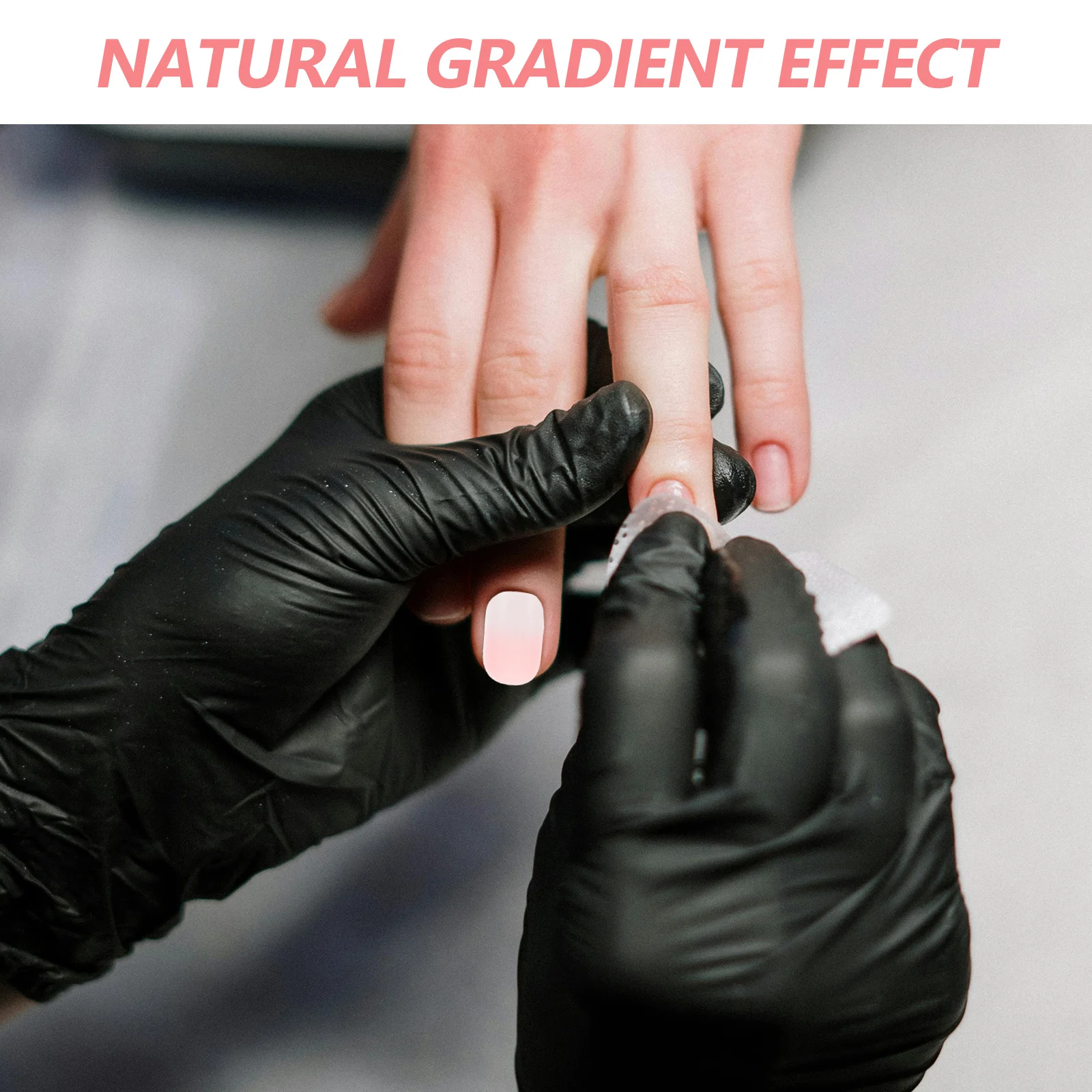 24 szt. 6 Zestawów Paznokci Sztucznych Krótkie Kwadratowe Pełne Pokrycie Różowy Gradient Sztuczne Paznokcie Dla Kobiet Manicure Ślubne Przedłużanie Paznokci Na Imprezę