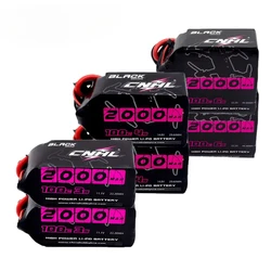 2 szt. Bateria Lipo 3S 4S 6S 2000mAh 11.1V 14.8V 22.2V 100C z wtyczką XT60 do dron FPV quadcoptera do samolotu RC