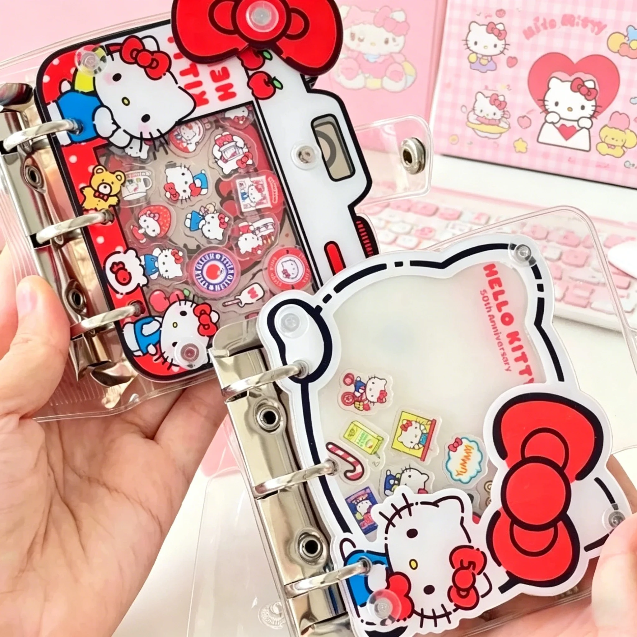 

Kawaii HelloKitty Cat Cartoon Cat Card Book Stylish 3-Inch Acrylic Binder That Can Store Collectible Cards Girls' Birthday Gifts