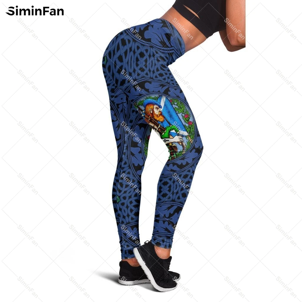 Celtic – Leggings écossais imprimés 3D pour femmes, pantalon de sport décontracté, tenue de Yoga, bas pour dames, été