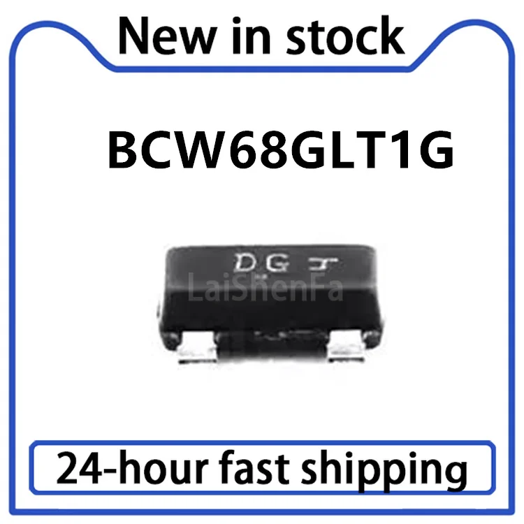 10PCS New BCW68GLT1G Silk Screen DG SOT23 45V 800mA 225mW PNP Surface Mount Transistor in Stock