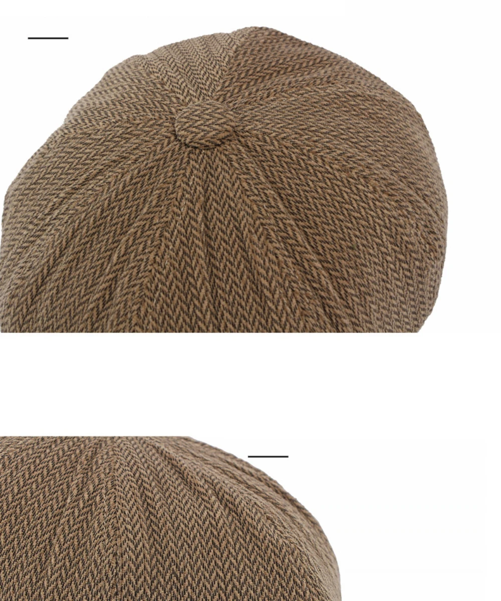 HT5163 Newsboy-Mütze für Männer und Frauen, Vintage-Künstlermütze, Woll-Baskenmütze, Flachmütze, 2026 Neu, Dick, Warm, Fleece-Gefüttert, Achteckige Baskenmütze – Detail 3