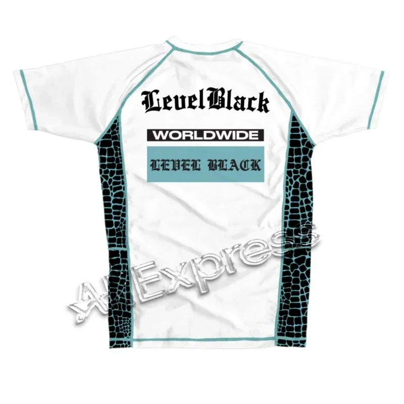 Sommer Schwarzer Rash Guard Schnelltrocknendes Gym-T-Shirt Schwarzes Jersey-T-Shirt Ranked V2 Nivel Negro Rash Guard Top für Erwachsene/Kinder – Detail 9