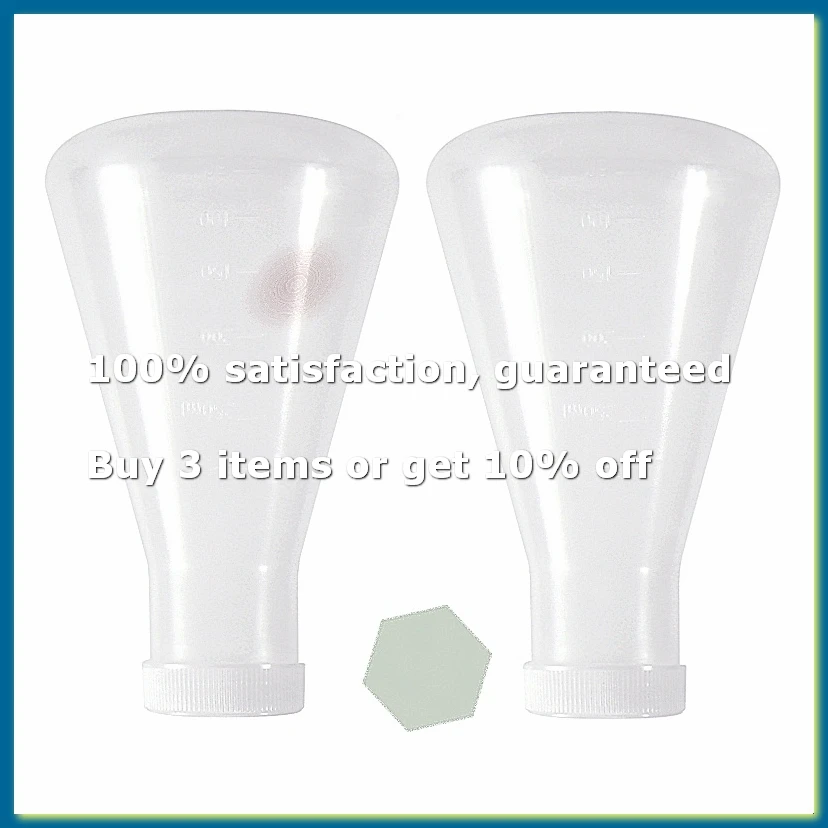 Laboratory Graduated Plastic Conical Flask, Measurable, Smooth Thick Wall, Two Bottles of 250Ml-FABY