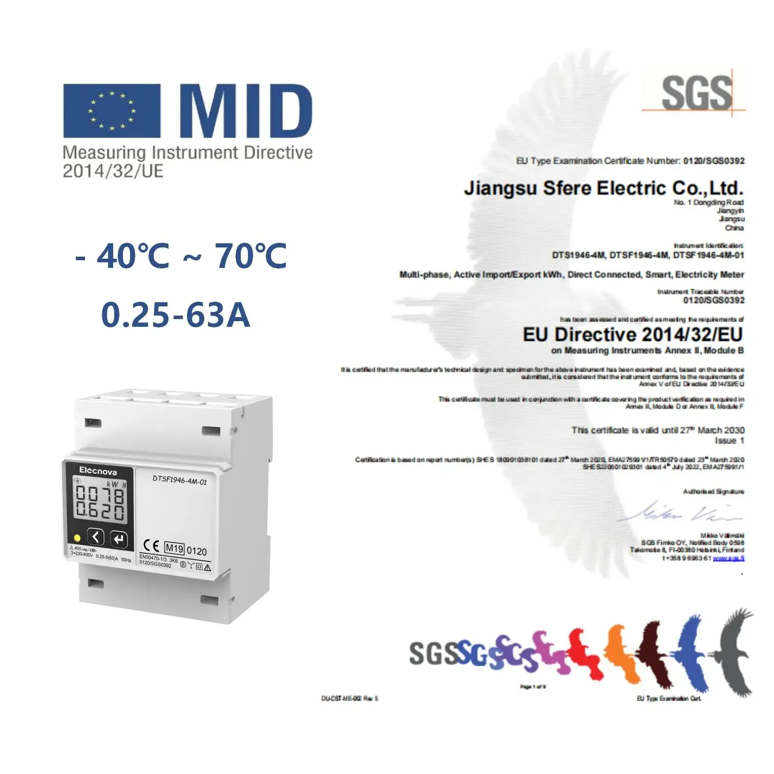 2025 RS485 AC 3 Phase Charger Using Energy Meter MID Approved