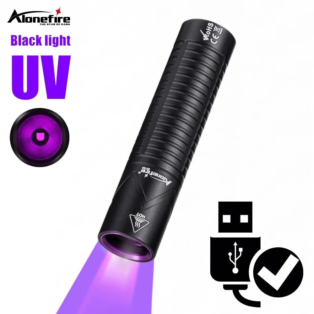 UV Flashlight 365nm Portable Mini Ultraviolet Torch Violet Light For Pet Urine Detection Resin Cured Scorpion Detector SV134