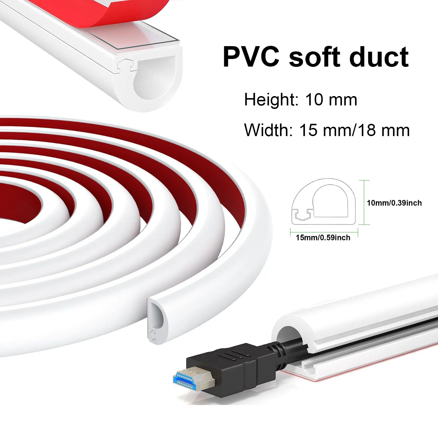 

5M wire concealment kit for wall mounting TV cable cover conduit cable management cable organizer hidden cable organizer