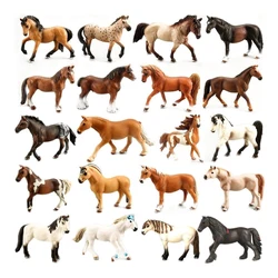 Figuras de plástico realistas para decoración de fiesta, modelos de caballos grandes, texturas detallado, figura de juguete de animales de caballo, adorno de pastel de caballo