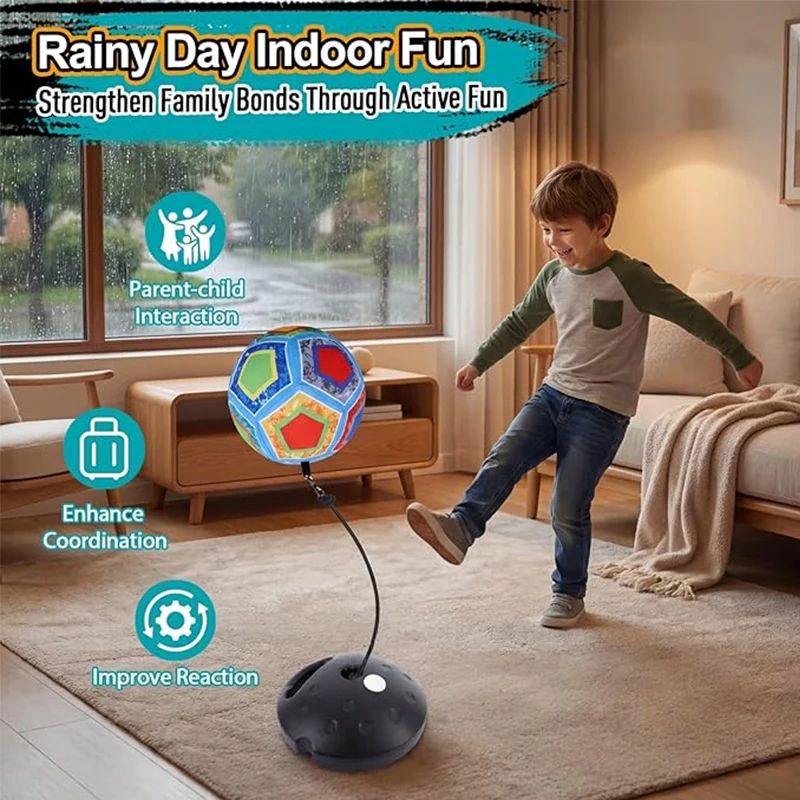 

Soccer Rebound Training Set 2-in-1 Sports Game Outdoor Football Bounce Training Toy for children and Parent-child Interaction