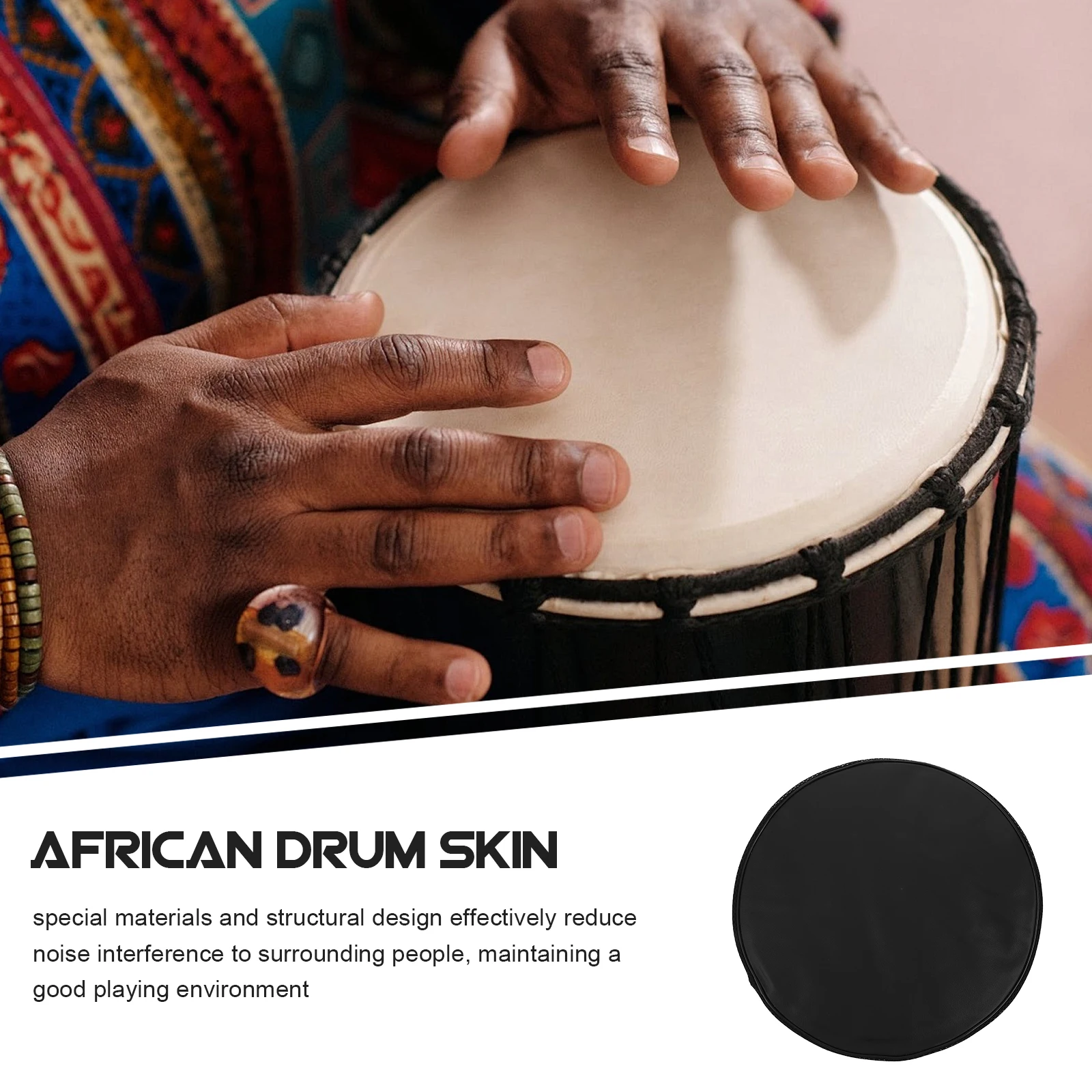 غطاء طبل مقاس 13 بوصة للطبول الأفريقية، حماية لجميع الأحوال الجوية، درع أشعة الشمس، رأس بديل مثالي لـ Djembe #3
