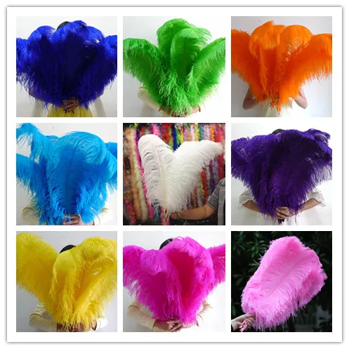 Wholesale 10PCS Quality Natural OSTRICH FEATHERS 60-65CM 24-26inches long Colour