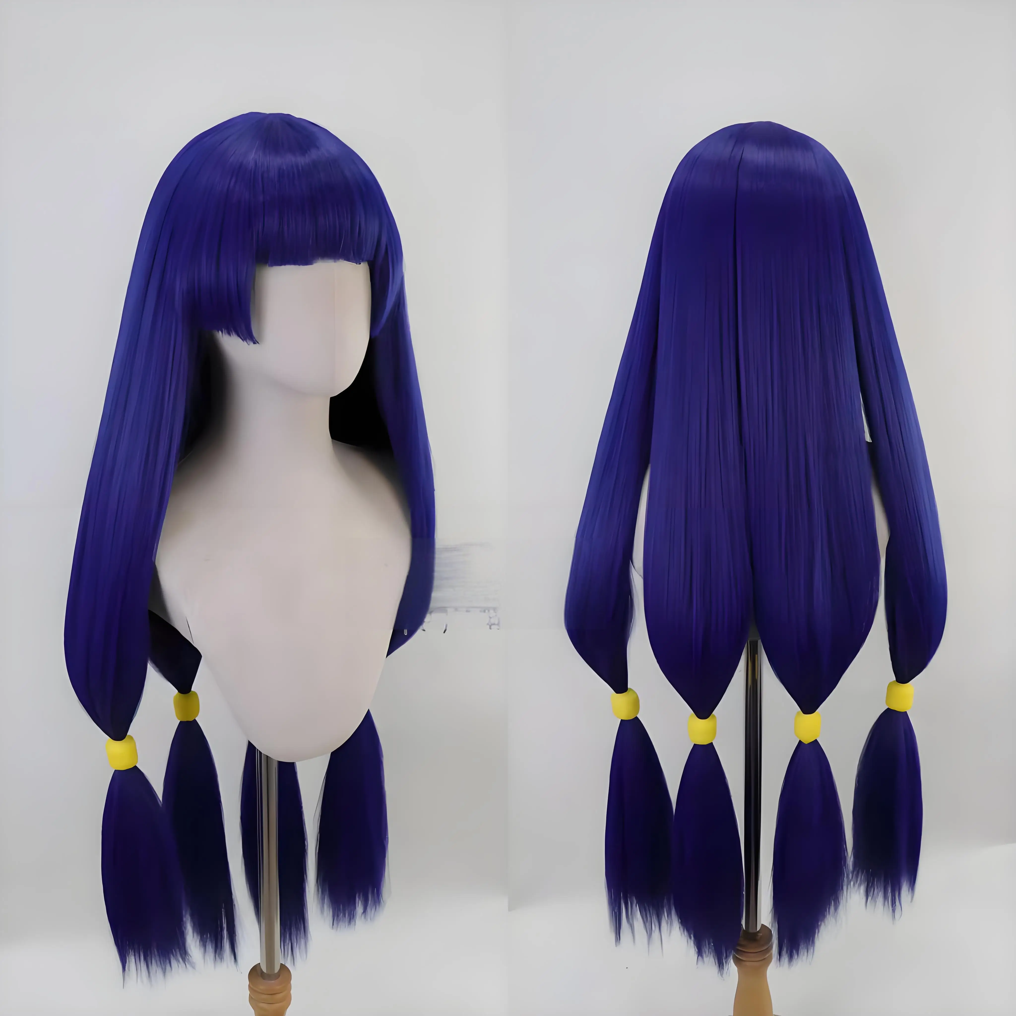 วิกผมคอสเพลย์ Touhou Project Michigami Nareko – วิกผมยาวสีน้ำเงินเข้มแบบกำหนดเองสำหรับชุดอนิเมะ