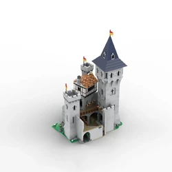 MOC Keep and Low Courtyard Lion King Knights Miedieval Castle Model Building Blocks Assembly Bricks Set for Children Toys Gifts