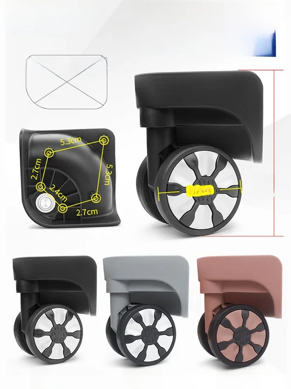Quiet Universal Wheel Luggage Pull Rod Travel Suitcase Glider DL191BLBJ B162DLA168 Alligator Pattern Leather Accessories