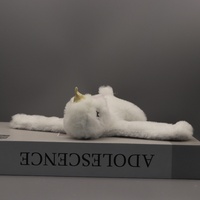 Golden Horn Kuromi White Plush Unicorn Doll Cute Shape With Closed Eyes Free Stuffs 0 Cents Stitch Mother Kids Children Toy Kiki