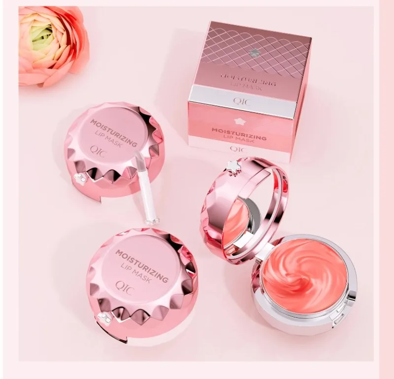 بلسم الشفاه شفاء ترطيب جميع الطبيعية لطيف Lipmask للشفاه الجافة ترطيب قوة العناية بالشفاه إصلاح مغذي 1 قطعة الذهب الوردي #5