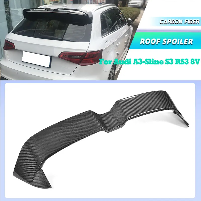 

Карбоновый спойлер на крышу автомобиля для Audi A3-Sline S3 RS3 8V хэтчбек 4-дверный 2014-2018, накладка на заднее стекло, FRP