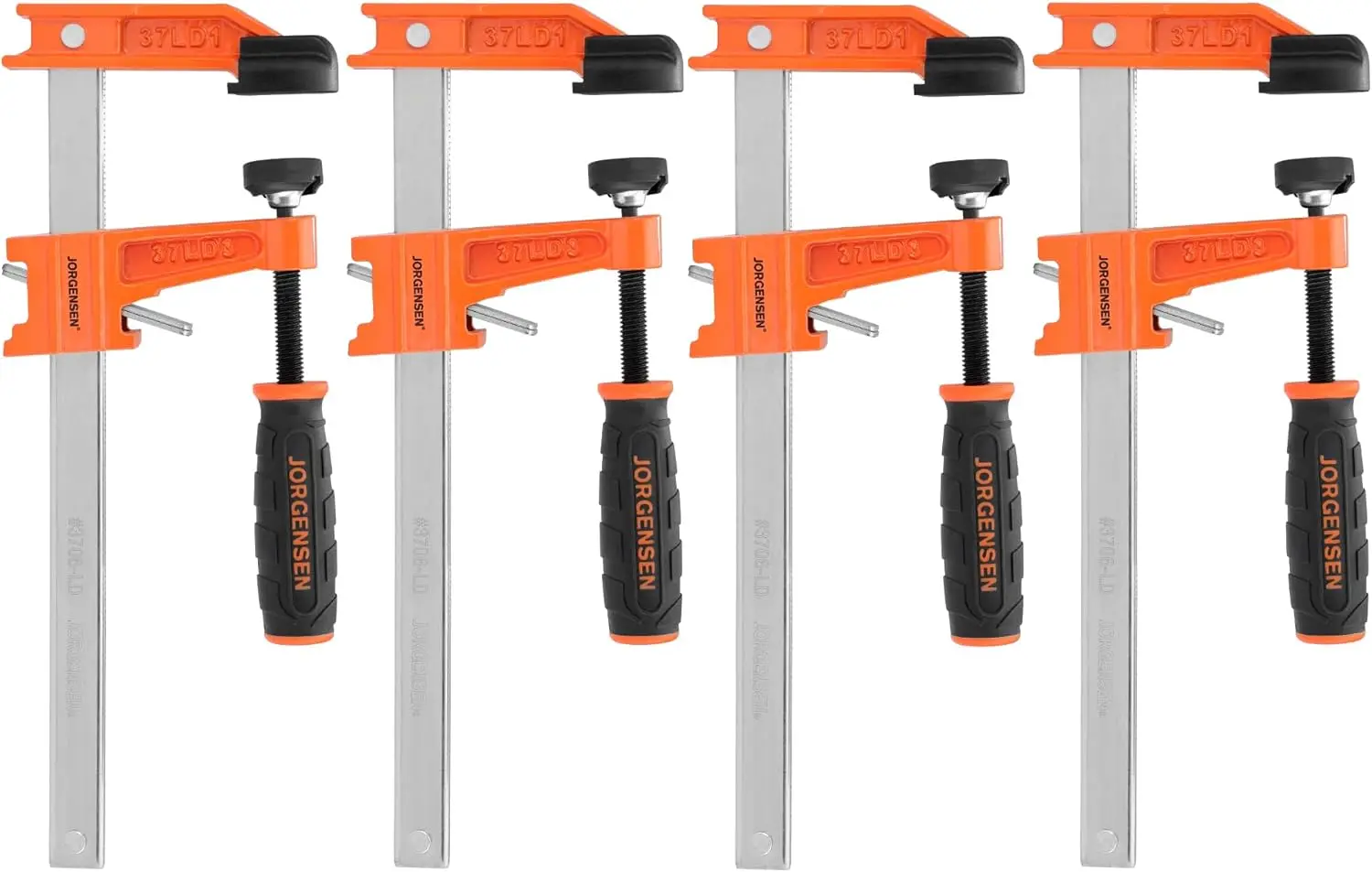 

6 inch Bar Clamp Set, 4 Pack Steel F Clamp Light Duty, 300 lbs Load Limited, for Woodworking, Metalworking, DIY