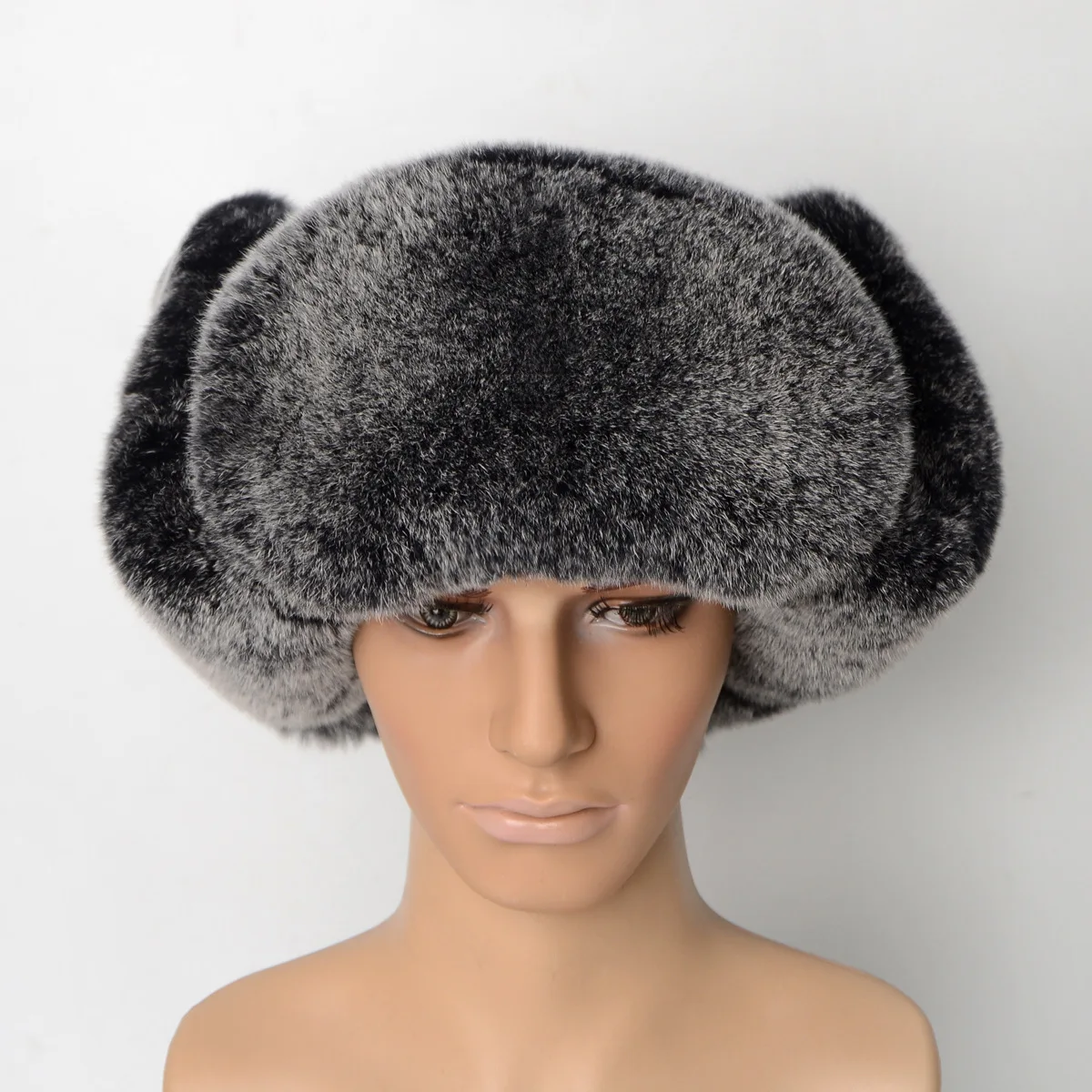 

Manufacturer Wholesale Men's Fur Hats Otter Rabbit Fur Whole Fur Outdoor Leather Hats Bomber Hats