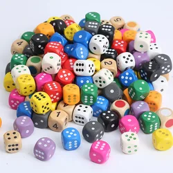 10PCS de alta qualidade 12mm 16mm Dice De Madeira Crianças Ensino DIY Padrão Cube Point Soild Wood Dice Atacado