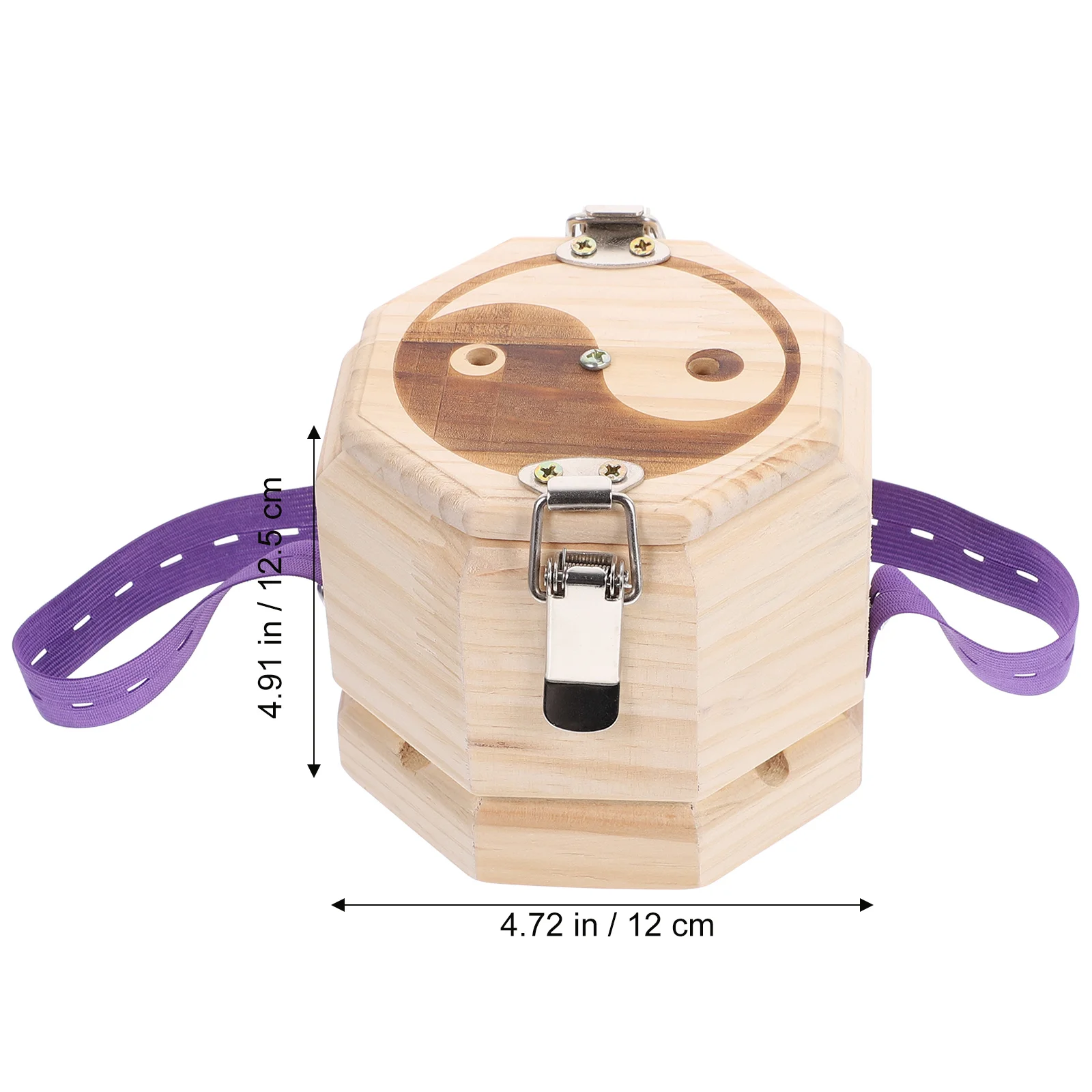 

1pc Solid Wood Moxibustion Natural Oak Hand Polished Flame Retardant Iron Sheet Double Layer Ash Filter Navel