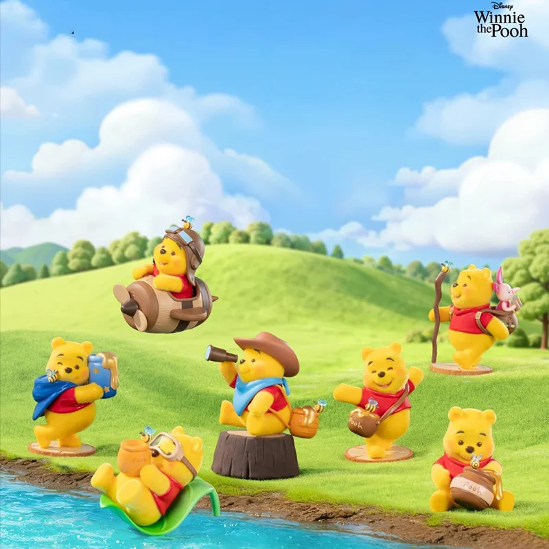 

Disney Winnie The Pooh's Centennial exploration of honey Series Blind Box Cute Desktop Decor Collection Toys Fans Surprise Gift