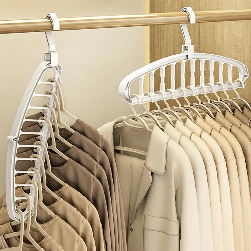 

11 Hole Multifunctional Clothes Hanger Foldable Space Saving Hanger 360 Rotating Hanger Home Storage Wardrobe Organizer Clothes