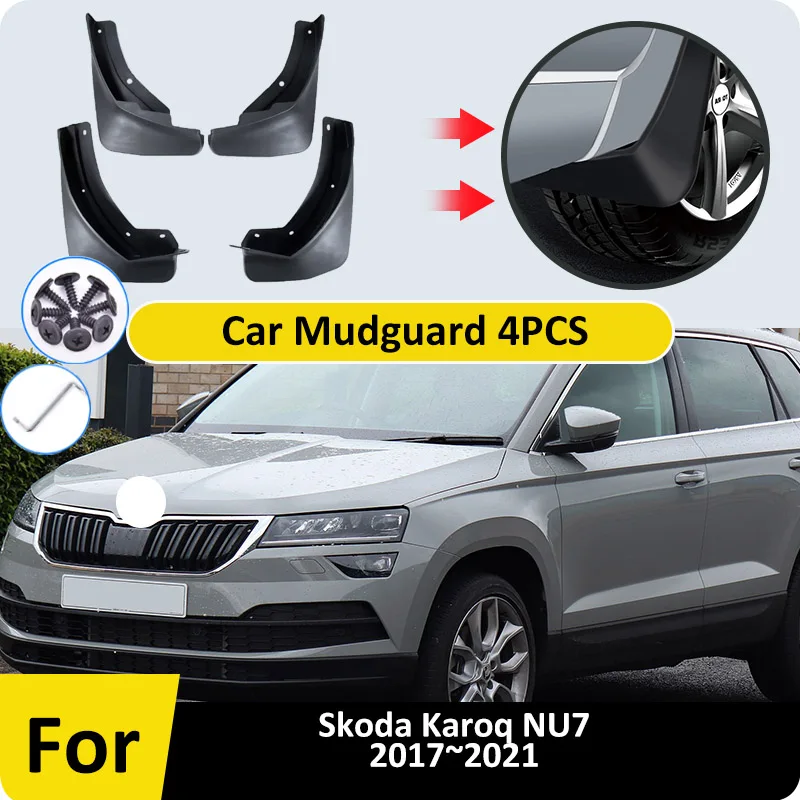 

Car Mudflap For Skoda Karoq NU7 2017 2018 2019 2020 2021 Front Rear Mud Guard Flap Splash Anti-scratch Car Style Accessorie Auto