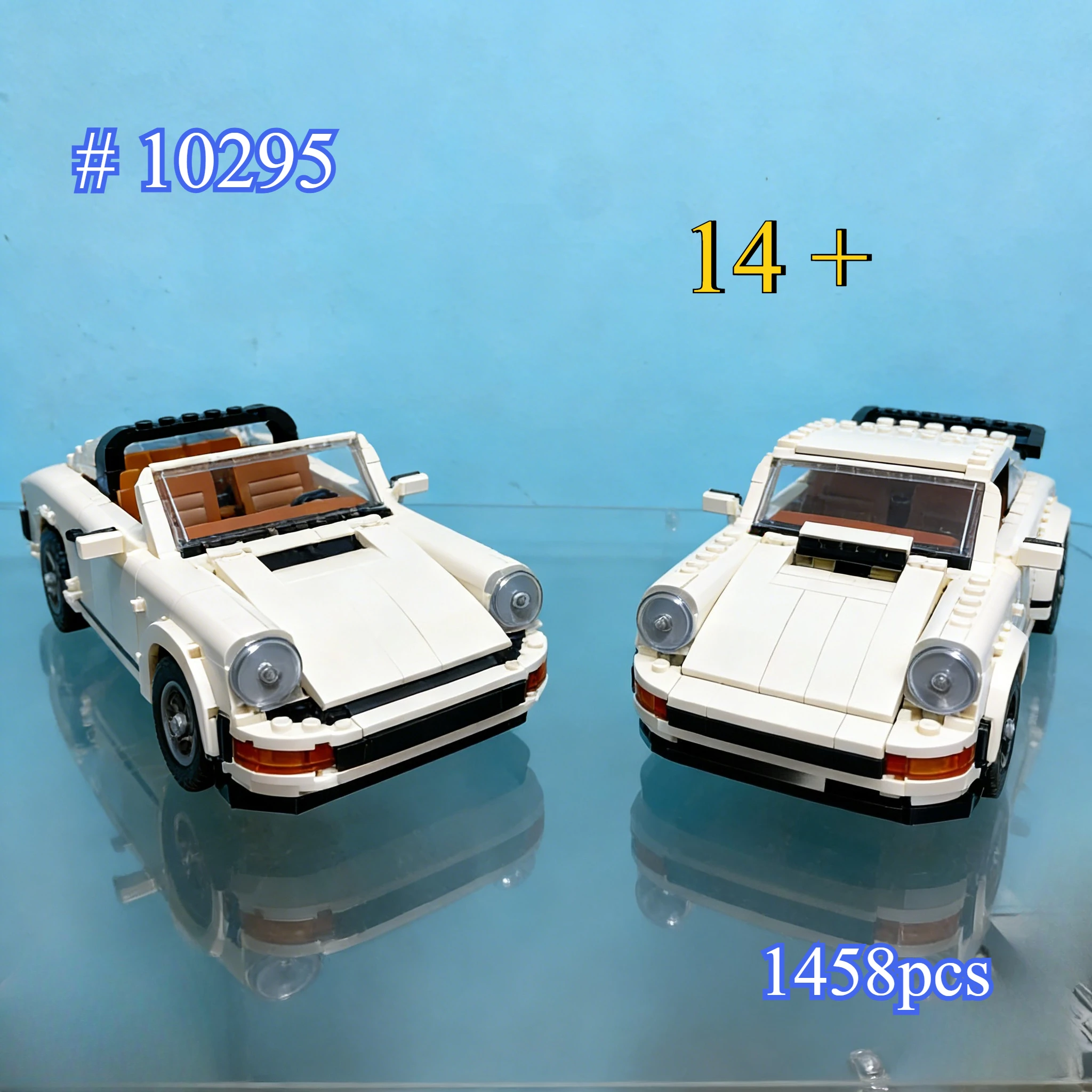 Ensembles de blocs de construction de voitures de collection classiques 10295 adaptés aux cadeaux de Noël compatibles avec les particules Legoed, 1458 pièces.