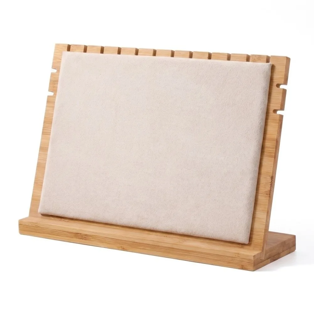 

Wood Wood Necklace Display Stand Green, White, Beiges 32 x 22 x 9.5 cm Detachable Jewelry Display Rack Oversized Ornament Holder
