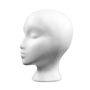 Women's mannequin head model, practical dummy, light foam head, durable, portable, fashion for home, travel, salon 10 Main Women's Mannequin Sales - №9