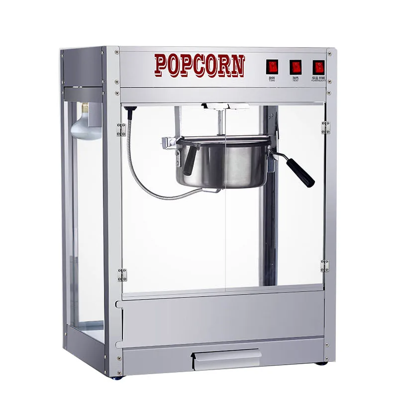 Commercial Nano Coating Nonstick Popcorn Machine Electric Stainless Steel 8oz Oil Spherical Popcorn Maker Machine For Cinema