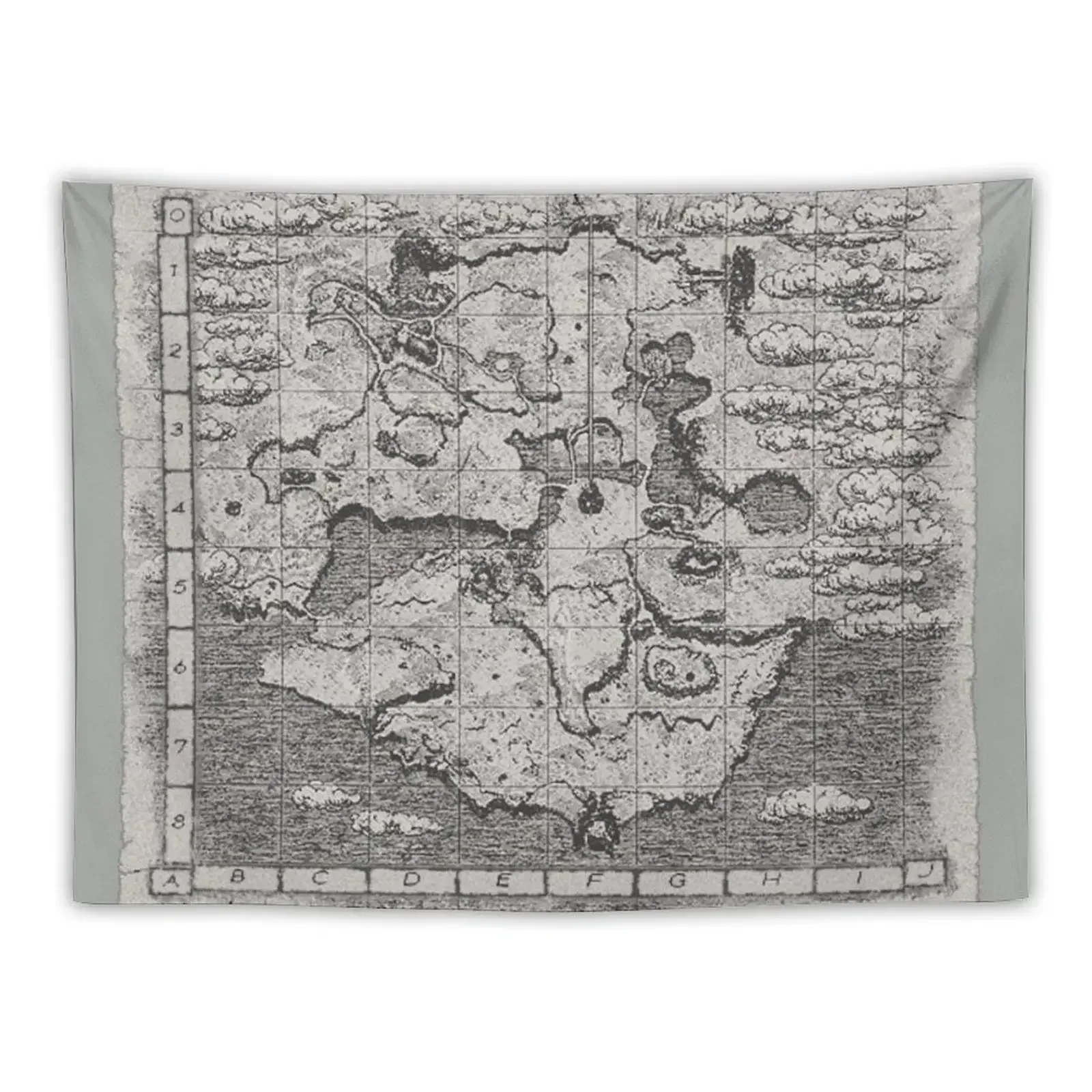 Shadow of the Colossus map Tapestry Wall Hanging Decor Japanese Room Decor Tapestry