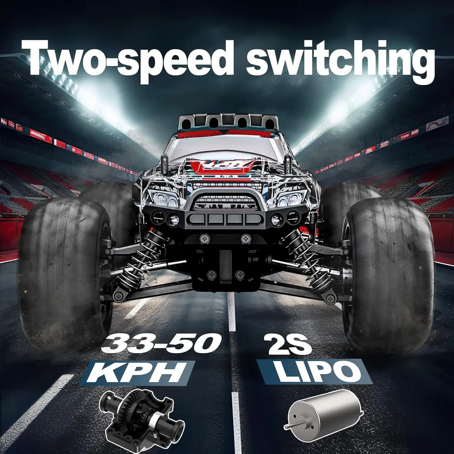 KF11 Rc Car Brushless All-Terrain Fast High Speed 1:16 4WD Electric Off-road Vehicle IPX6 With LED Lights Drift Racing Truck Toy