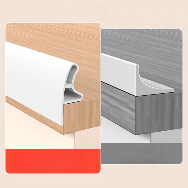 1pc 1/2/3meter Shower Threshold Water Dam Strip, Bendable Cuttable Silicone Water Stopper, 썸네일 4