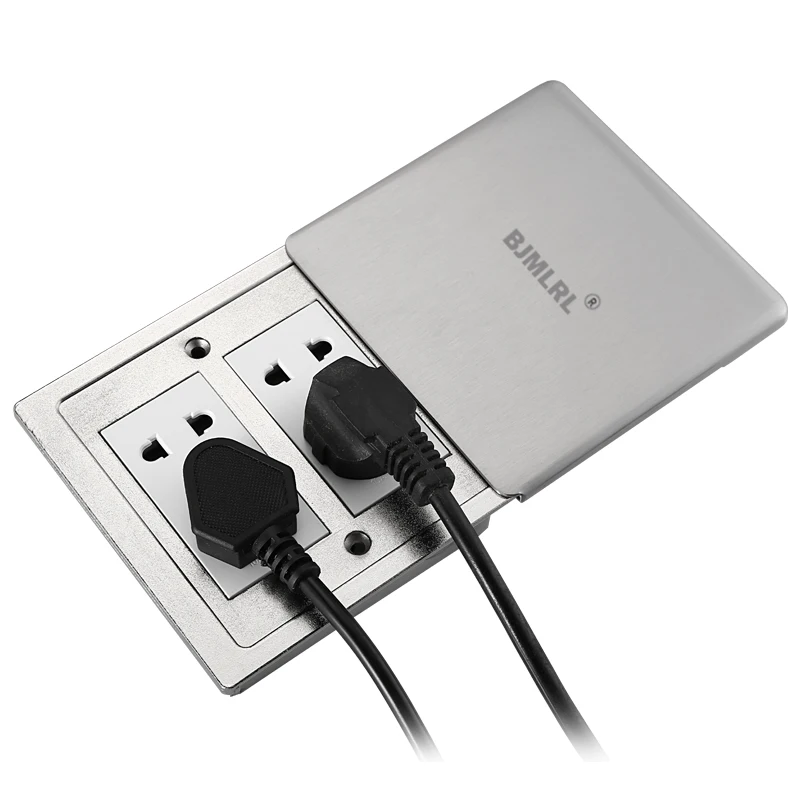 Ultra-thin ground socket All-copper anti-horizontal sliding cover with 35 high bottom box stainless steel ground plug for