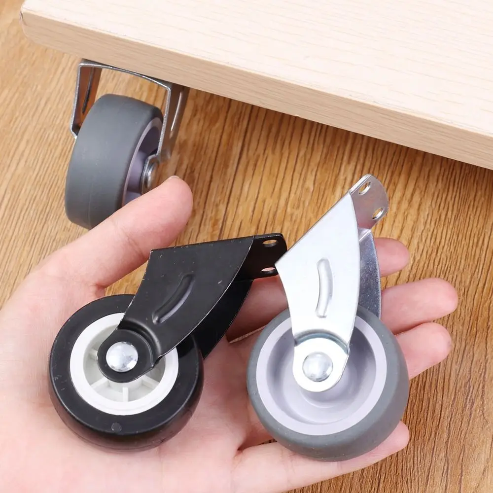 1/2Pcs Durable Silent Furniture Caster Side Mounted Household Moving Tool Directional Roller Mobile Gate Casters