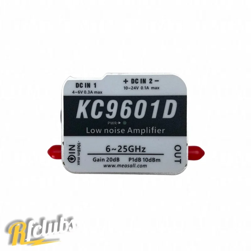 KC9601D Low-Noise LNA Module 6-25GHz 20dB with Type-C Power for Test & Measurement Equipment