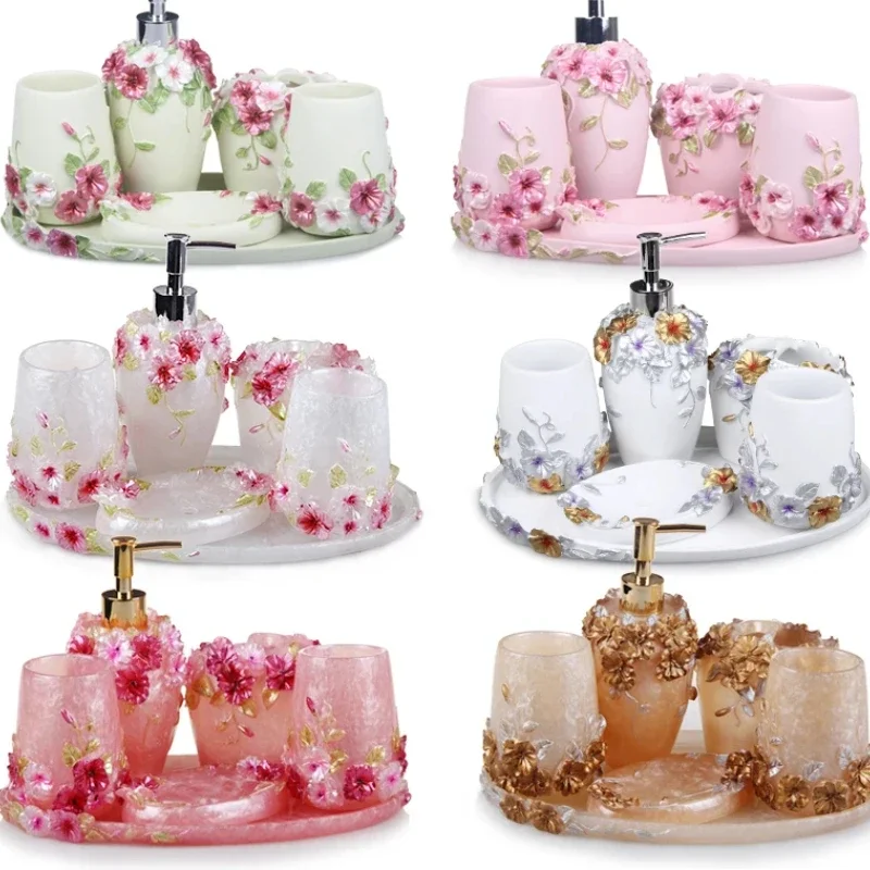 

Resin Bathroom Accessories Sets/dispensers/dishes/toothpaste Holders/tray/bathroom Tumblers/kitchen Bathroom Products