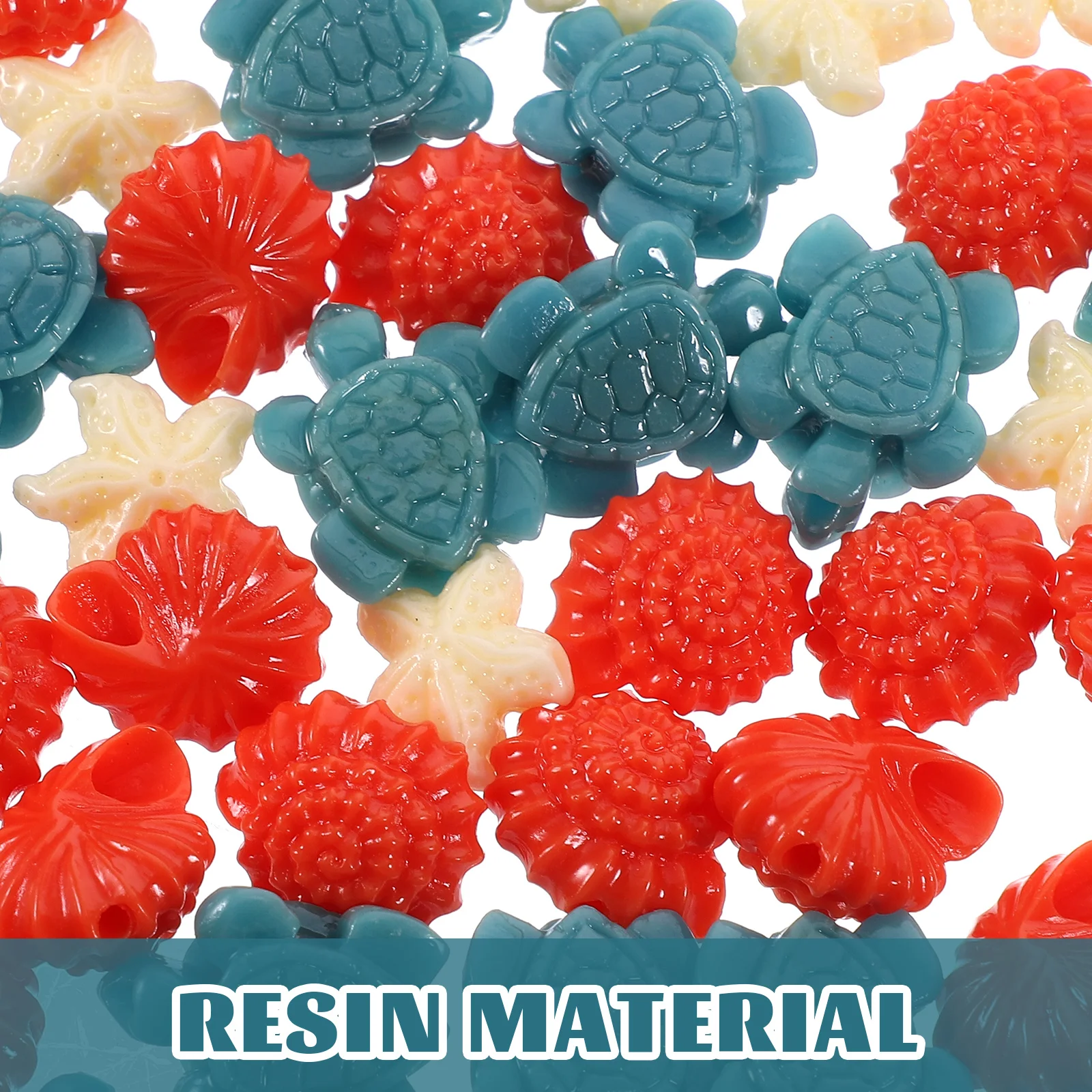 

150pcs Resin Spacer Cartoon Charms Diy Jewelry Making Durable Smooth Edges Unique Decorative Bracelet Necklace Accessories Diy