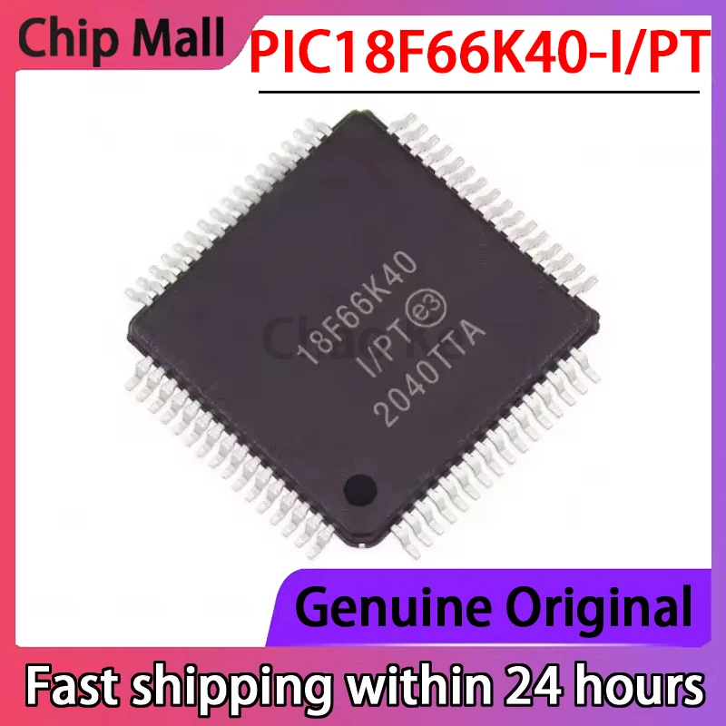 1PCS Original PIC18F66K40-I/PT Package QFP-64 Embedded Microcontroller