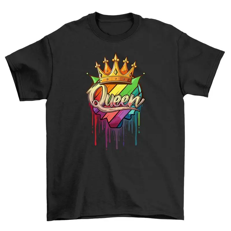 Pride_54 Rainbow Crown Funny T shirt Wear Your with Pride Printe