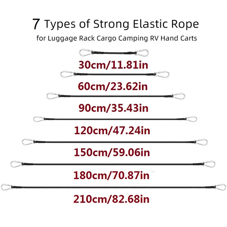 30 cm-210 cm Tragbare Elastische Seil Motorrad Gurt Elastische Seil Fahrrad Gepäck Strap Elastische Warenkorb Fracht Gurt – Detail 6