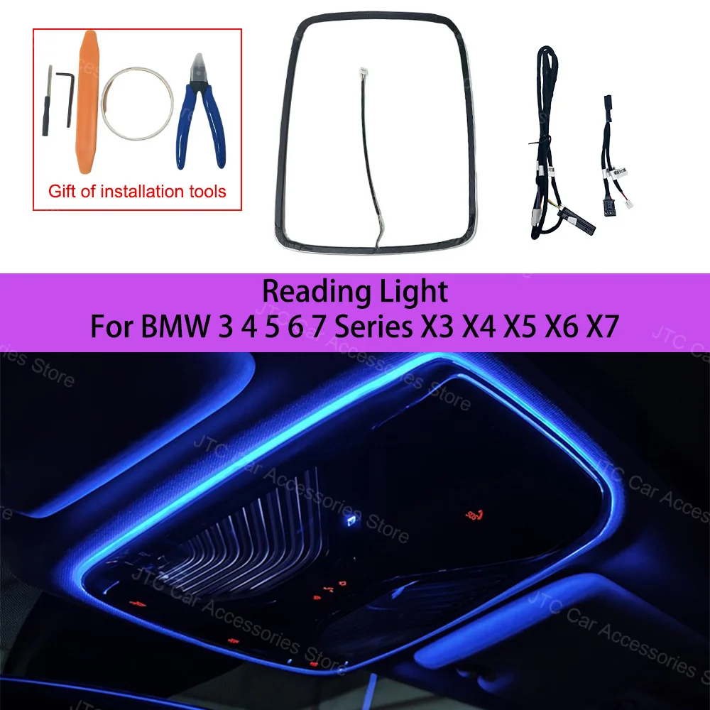 11 Colors Reading Light Ambient Light for BMW 3 4 5 6 7 Series X3 X4 X5 X6 X7, For BMW5 Series G60 Interior Lighting Upgrade