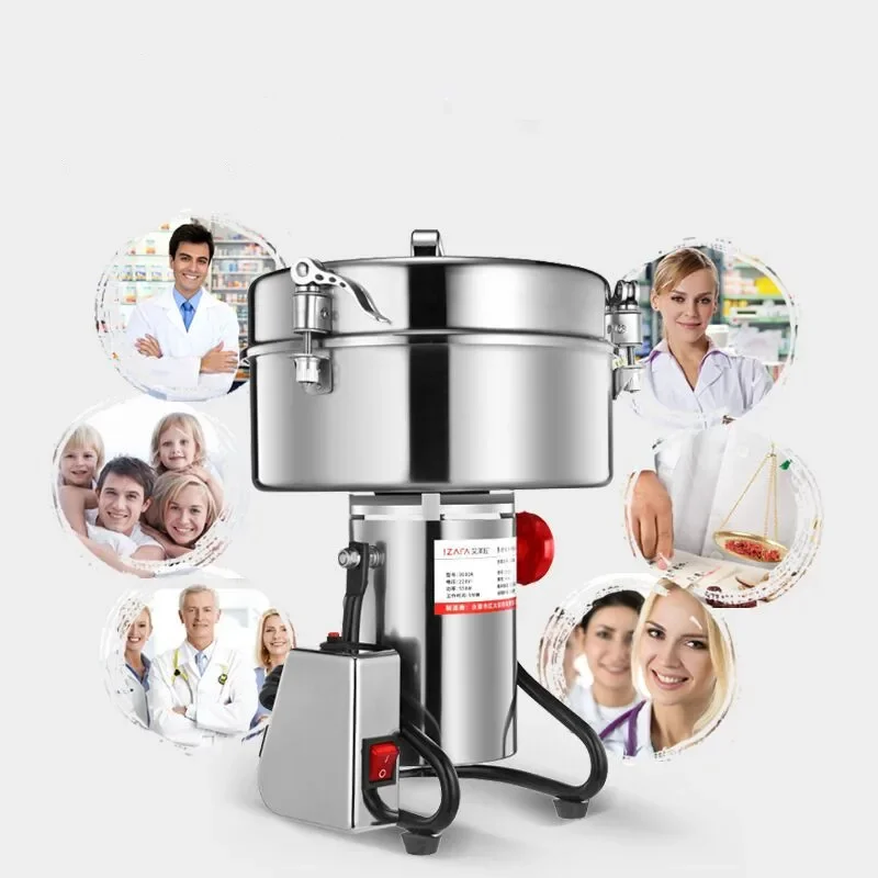 4500g Dry Food Grinder Mill Grinding Machine Gristmill Grains Spices Hebals Cereals Coffee Home Medicine Flour Powder Crusher